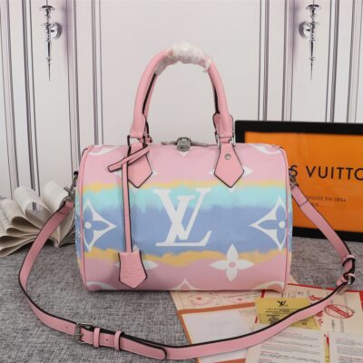 Replica Louis Vuitton Escale Speedy Bandouliere 30 Pink/Red/Blue